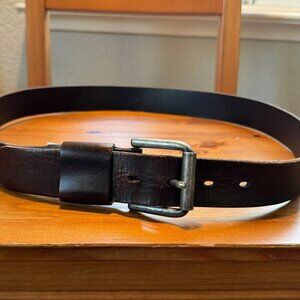 Banana Republic‎ Mens Brown Leather Belt Size 38 With Metal Buckle